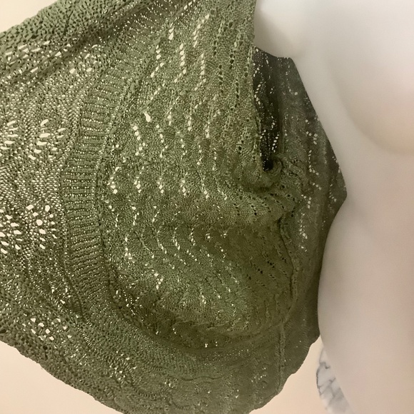 Northern Reflections Green Crocheted Shrug Cardigan XL 39/40 bust - Picture 7 of 10